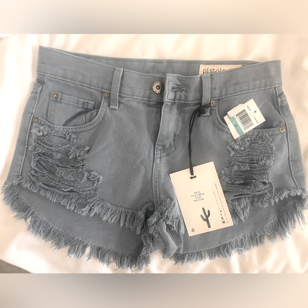 PISTOLA Frayed Cut-Off Shorts NWT